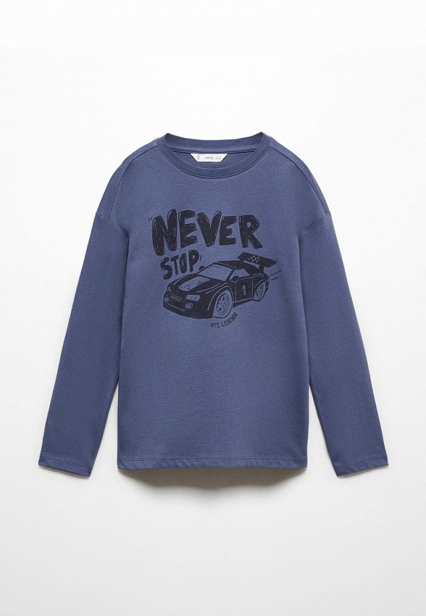

Лонгслив Mango Kids, Синий, MOTOR