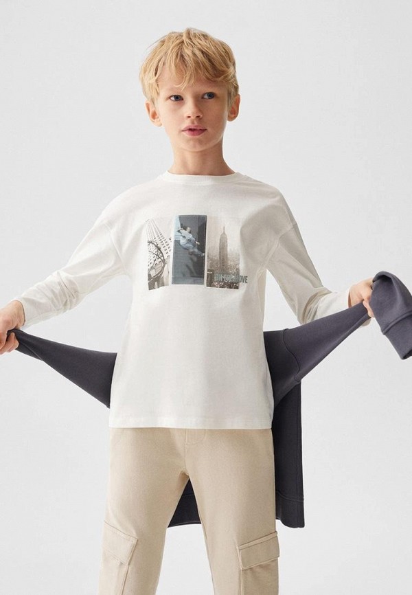 

Лонгслив Mango Kids, Белый, NEWYORK