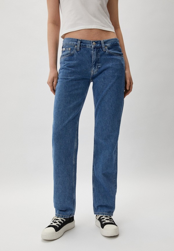 

Джинсы Calvin Klein Jeans, Голубой, LOW RISE STRAIGHT