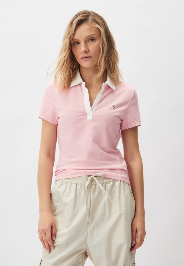 

Поло Tommy Jeans, Розовый