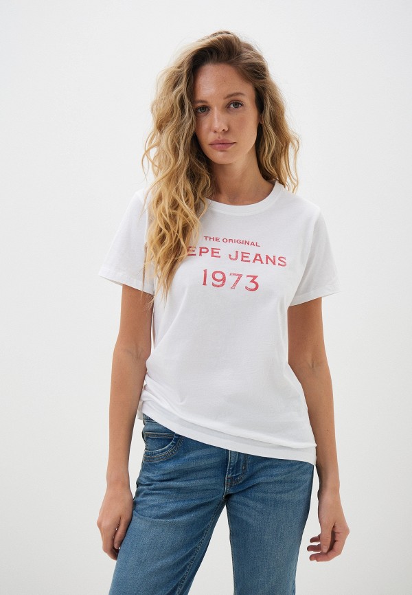 Футболка Pepe Jeans белого цвета