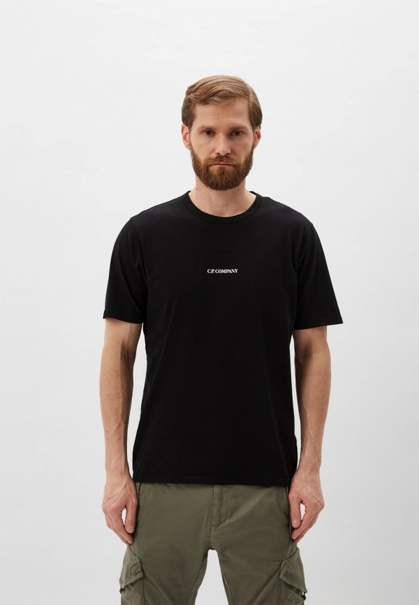 

Футболка C.P. Company, Черный, 24/1 Jersey Garment Dyed Logo