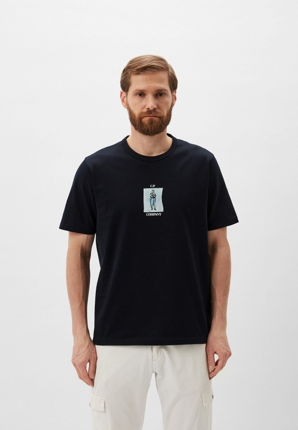 

Футболка C.P. Company, Синий, 30/2 Mercerized Jersey Twisted Graphic