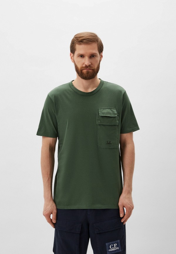 

Футболка C.P. Company, Зеленый, 20/1 Jersey Flap Pocket