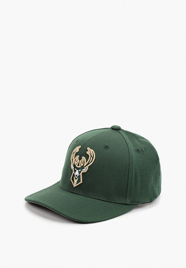 

Бейсболка Mitchell & Ness, Зеленый, Milwaukee Bucks