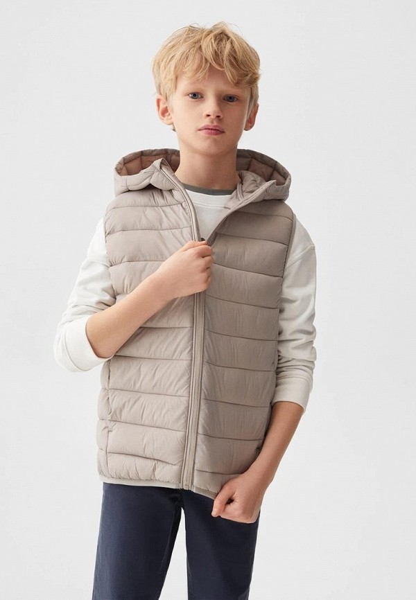 

Жилет утепленный Mango Kids, Бежевый, UNICOV