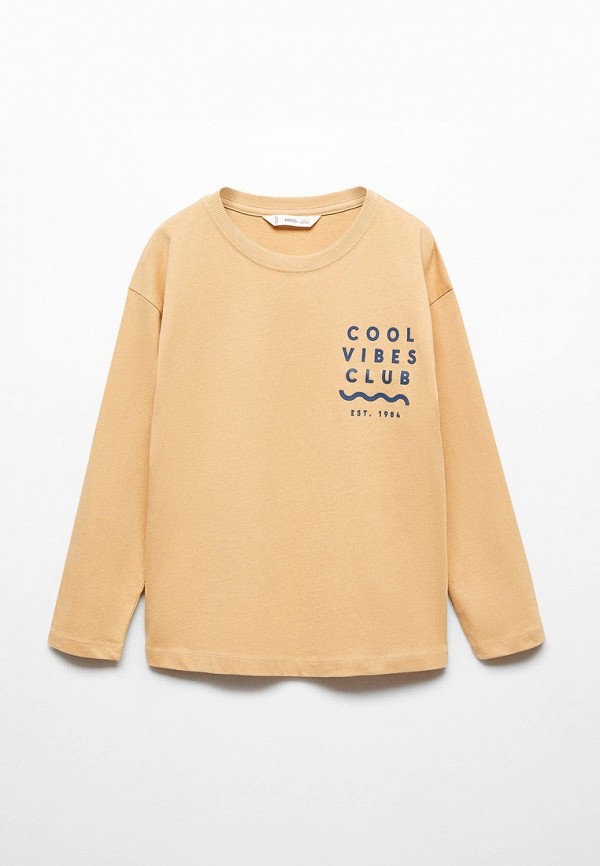 

Лонгслив Mango Kids, Бежевый, VIBES