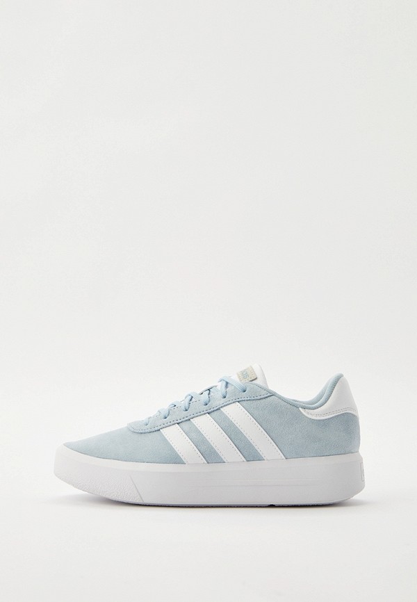 

Кеды adidas, Голубой, COURT PLATFORM SUEDE
