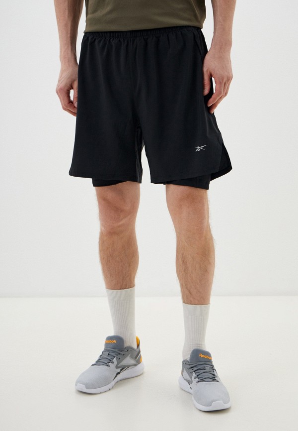 

Шорты спортивные Reebok, Черный, RUNNING 2-1 SHORT