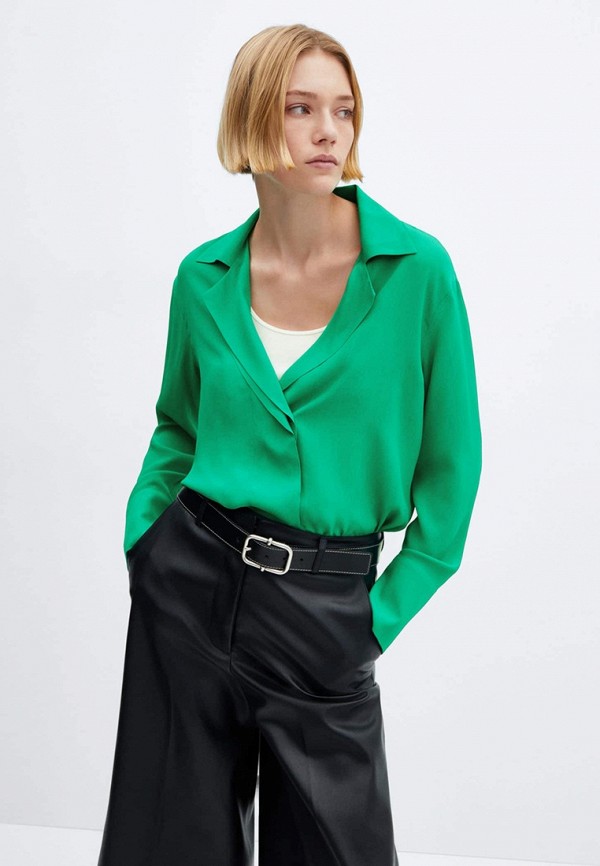 Блуза Mango зеленого цвета