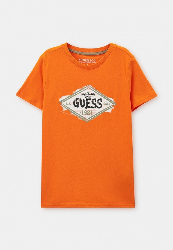 Футболка Guess оранжевого цвета