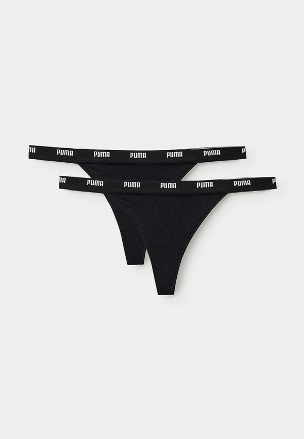 

Трусы 2 шт. PUMA, Черный, WOMEN TANGA STRING 2P PACK
