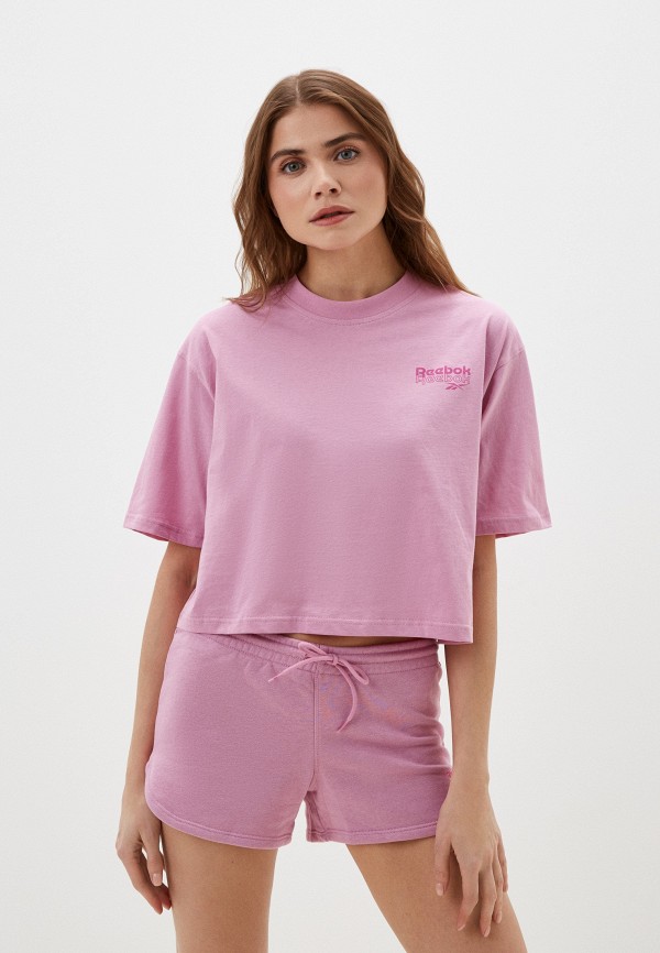 

Футболка Reebok, Розовый, RIE TEE