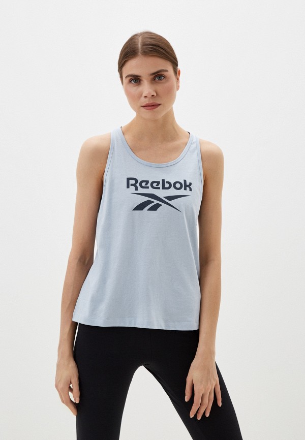 Майка спортивная Reebok голубого цвета