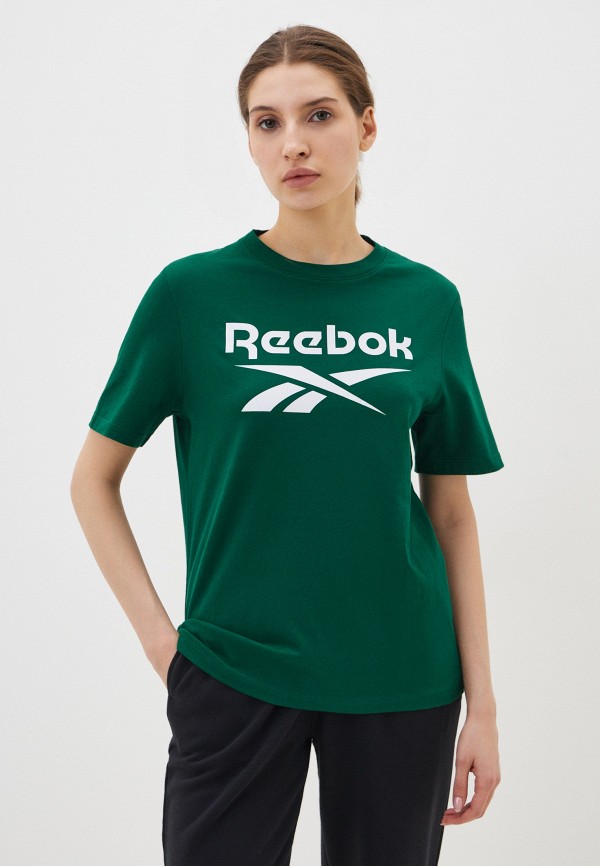 футболка reebok силуэт прямой размер xl зеленый Футболка Reebok REEBOK IDENTITY BIG LOGO TEE