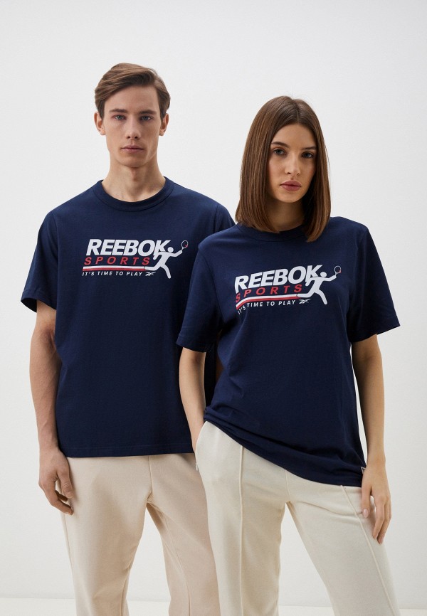 

Футболка Reebok, Синий, COURT SPORT GRAPHIC TEE