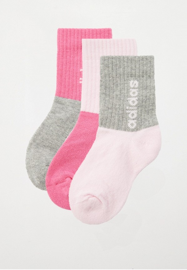 

Носки 3 пары adidas, Разноцветный, LIN KIDS CRW 3P