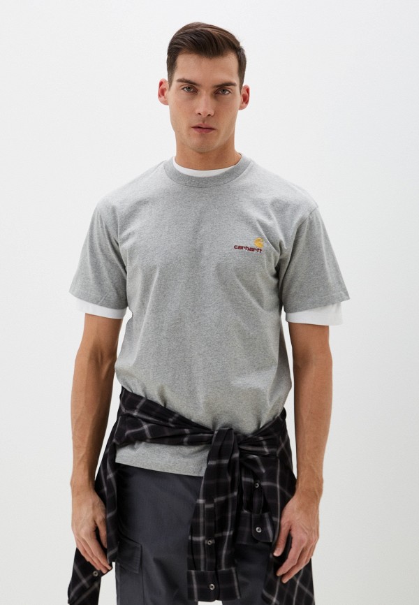 

Футболка Carhartt WIP, Серый, American Script