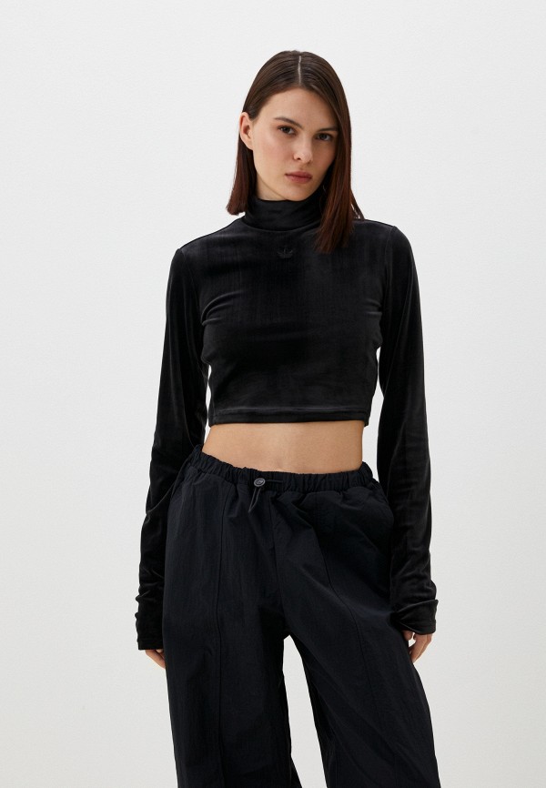 лонгслив adidas размер xl черный Лонгслив adidas Originals VELVET CROP TOP