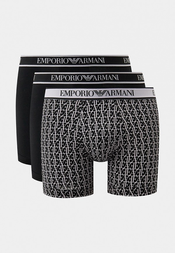 Трусы 3 шт. Emporio Armani черного цвета