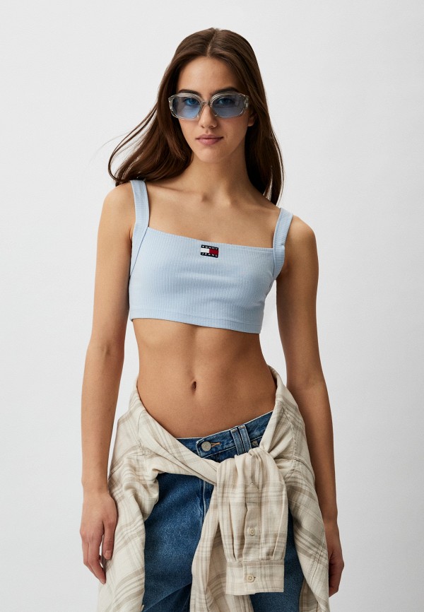 Топ Tommy Jeans голубого цвета