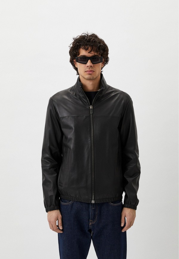 

Куртка кожаная Emporio Armani, Черный