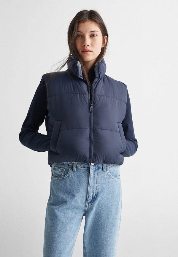 

Жилет утепленный Mango Kids, Голубой, REVERS