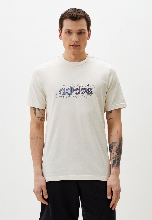 

Футболка adidas, Бежевый, M ILLUST LIN