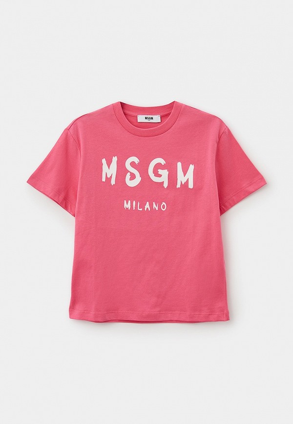 Футболка MSGM Kids розового цвета