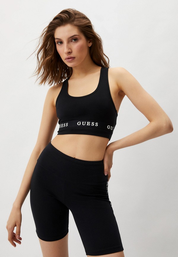 Топ спортивный Guess черного цвета