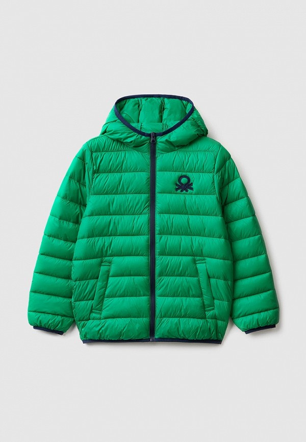 Куртка утепленная United Colors of Benetton зеленого цвета