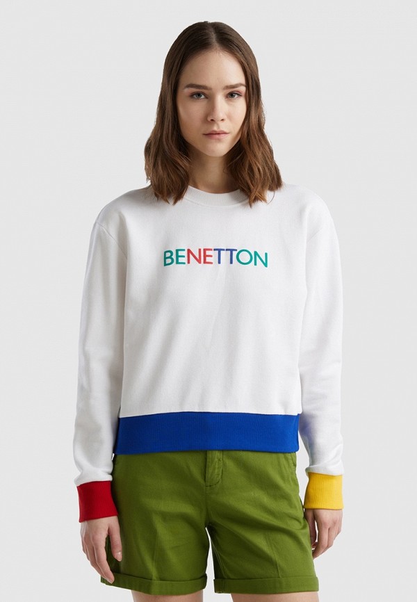 Свитшот United Colors of Benetton белого цвета