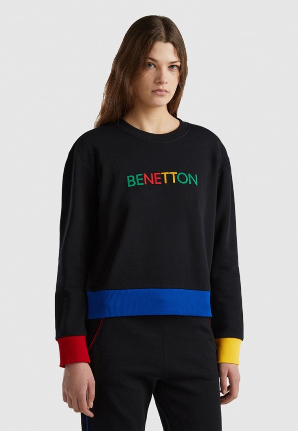 Свитшот United Colors of Benetton черного цвета