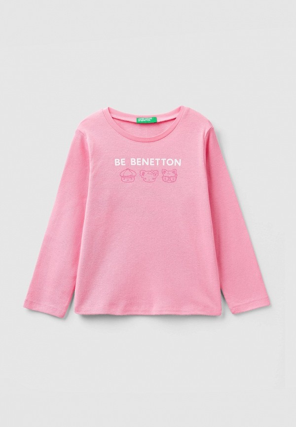 Лонгслив United Colors of Benetton розового цвета