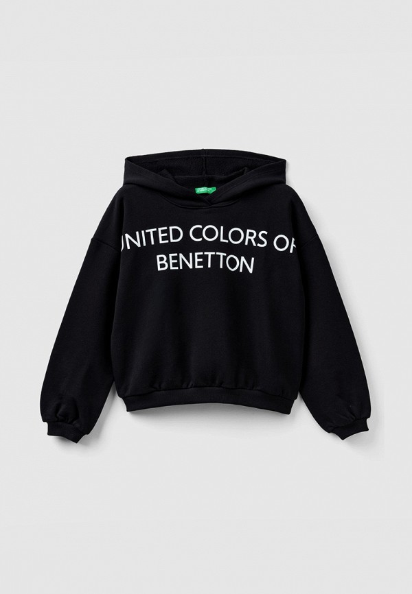 Худи United Colors of Benetton черного цвета