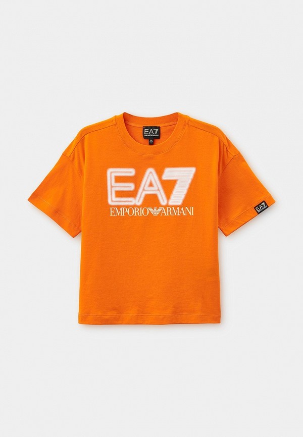Футболка EA7 оранжевого цвета