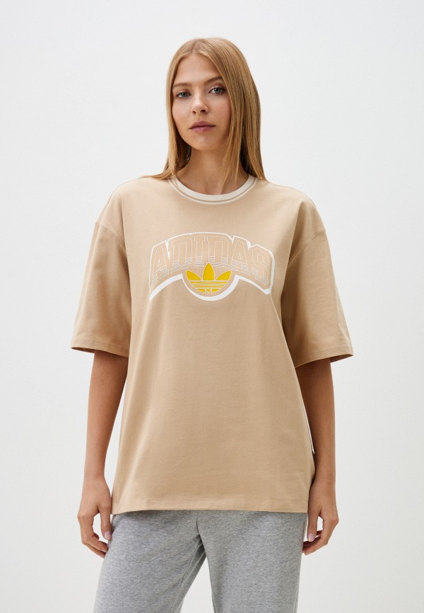 

Футболка adidas Originals, Бежевый, LOGO GFX TEE