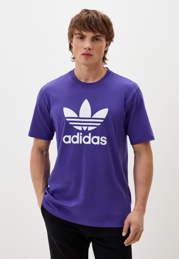 Футболка adidas Originals фиолетового цвета