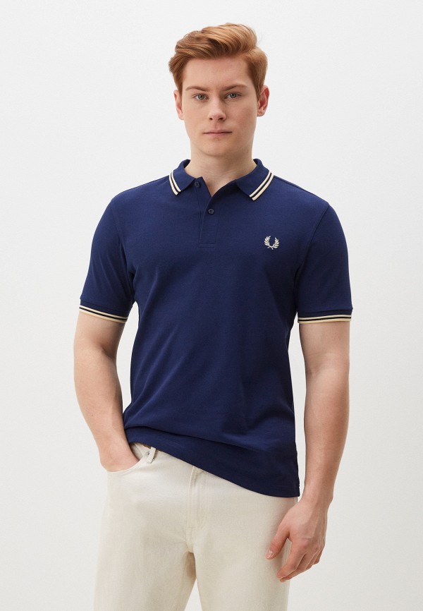 

Поло Fred Perry, Синий, TWIN TIPPED