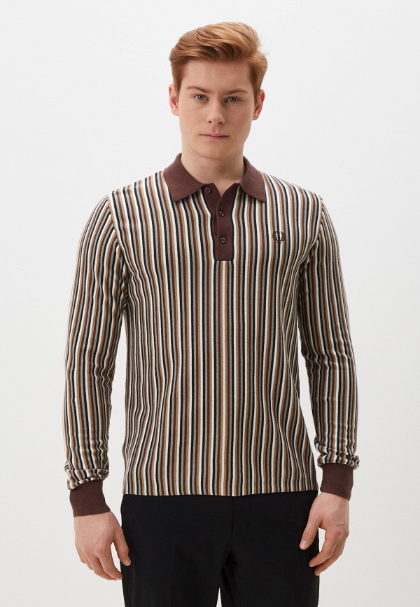 

Поло Fred Perry, Коричневый, FINE STRIPE