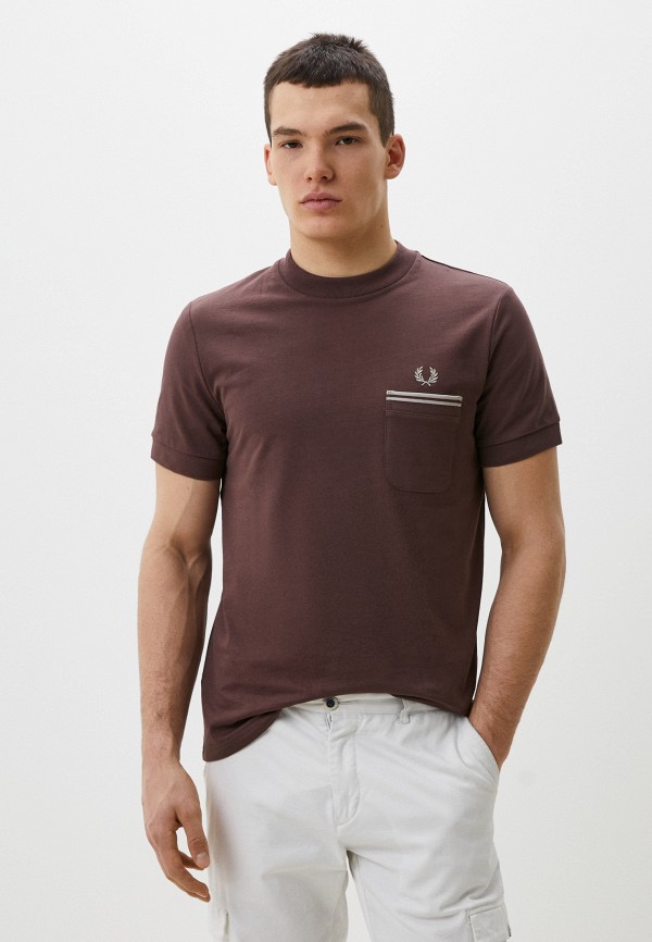 

Футболка Fred Perry, Коричневый, LOOPBACK JERSEY POCKET
