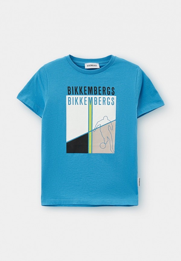 Футболка Bikkembergs голубого цвета
