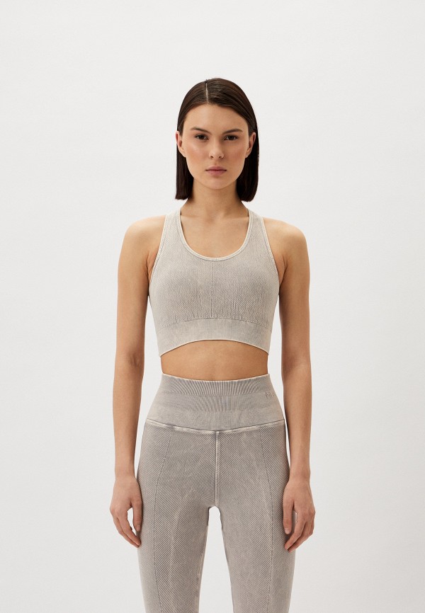 

Топ спортивный Nux, Серый, One by One Scoop Bra