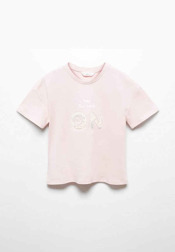 

Футболка Mango Kids, Розовый, SMILEY