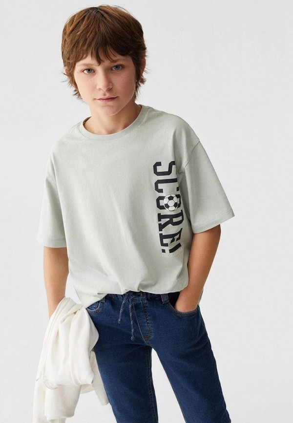 

Футболка Mango Kids, Серый, SCORE
