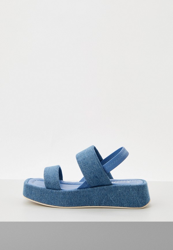 

Босоножки Pollini, Голубой, из денима