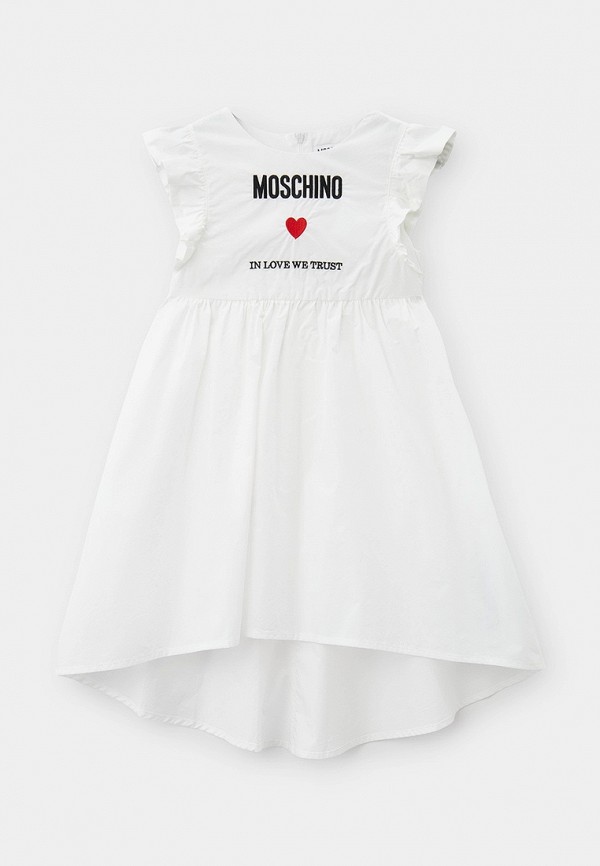 Платье Moschino Kid белого цвета