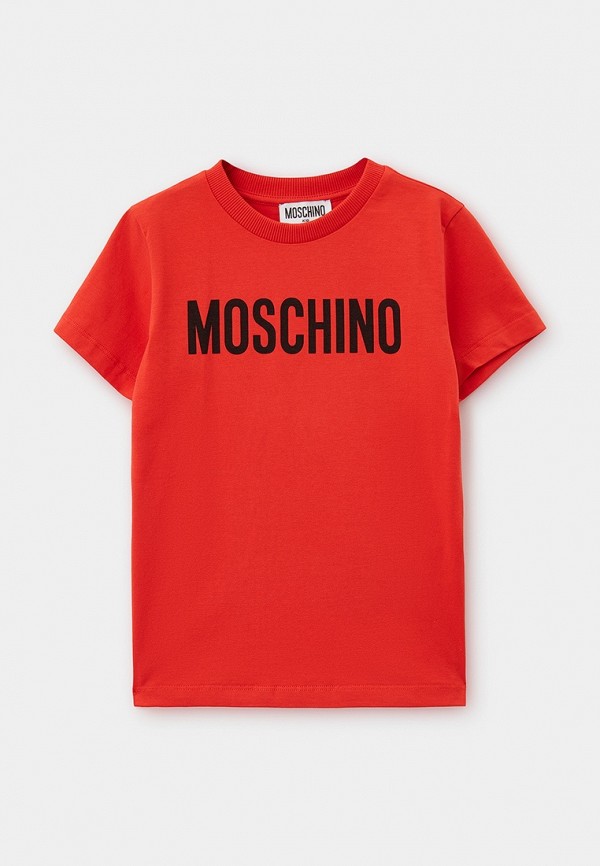 Футболка Moschino Kid красного цвета