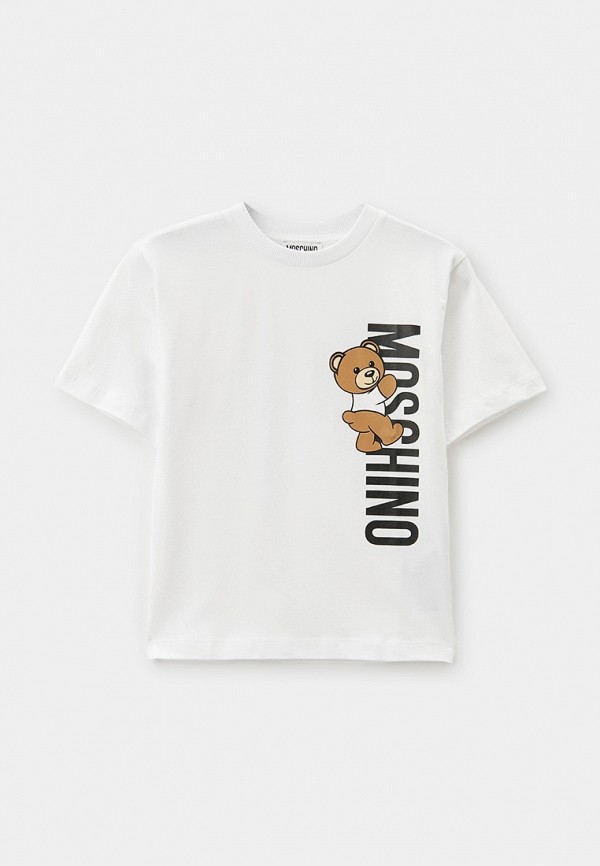 Футболка Moschino Kid белого цвета