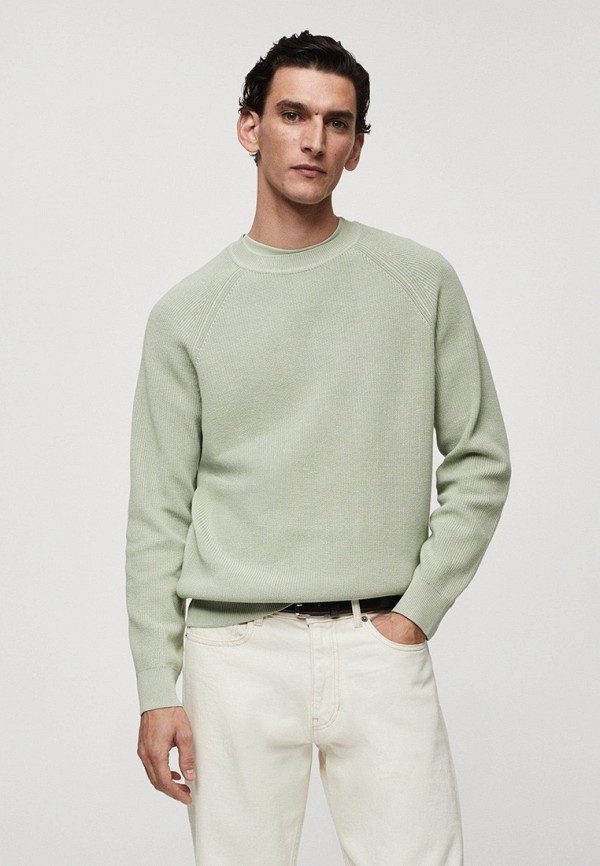 

Джемпер Mango Man, Зеленый, COTTON